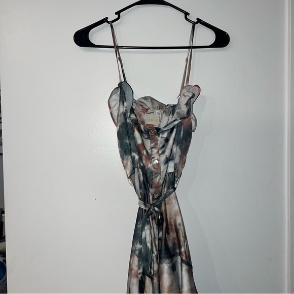 NEW SUKISO JULIET HIGH TO LOW DRESS EARTH TIE-DYE MEDIUM - Picture 6 of 6